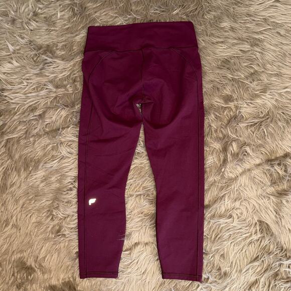 Fabletics Define High Waisted Powerhold 7/8 Legging Merlot size L - Picture 6 of 6